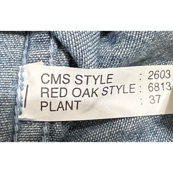 Mississippi State Bulldogs MSU Red Oak Blue Denim Button Shirt Large Long Sleeve - Picture 8 of 12